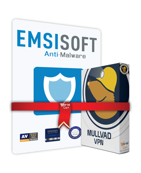EmsiSoft antimalware + Mullvad VPN